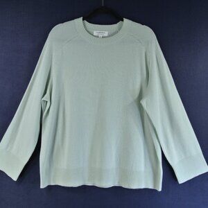 NEW Nordstrom Crewneck Cashmere Sweater Mint Size L #S7442